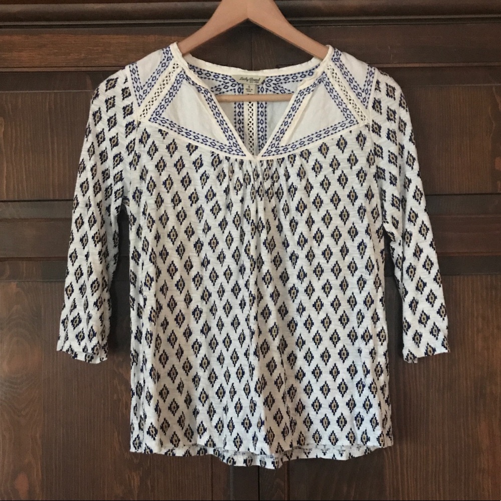 Lucky Brand 3/4 Sleeve Top